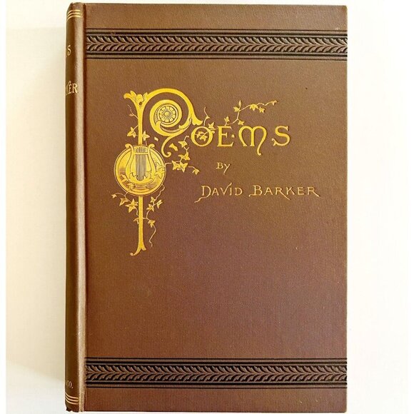 Poems David Barker Biographical Sketch 3rd Edition Poetry 1891 RARE Antique C97 - Picture 2 of 11